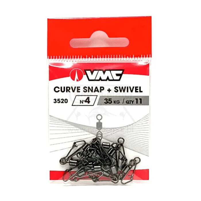 VMC Curve Snap N.4 x11 – Moschettoni Curvi per Cambio Rapido Esche
