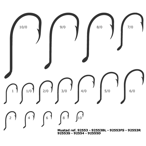 Mustad Ami 92553S-SS Mis. 2/0 - 25 Pz