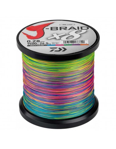 DAIWA J BRAID X8 0,35MM 1500MT MULTICOLOR