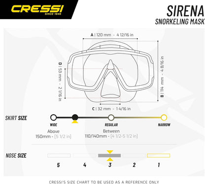 Sirena & Island 2.0 - Snorkeling Combo Set Maschera Sirena + Aeratore Island 2.0, Taglia Unica, Unisex