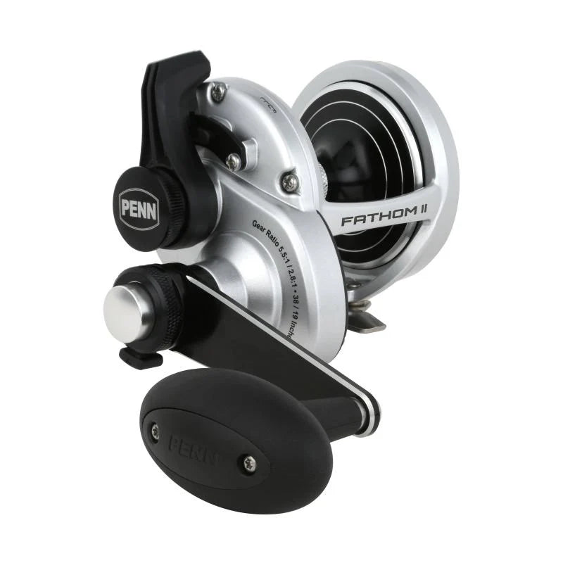 Penn fathom II Lever Drag 2 Speed 30 ld 5bb lh 5.5:1 / 2.8:1 black silver