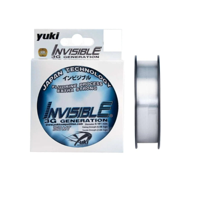 NYLON YUKI INVISIBLE TRANSPARENT 0.28MM 8,10 kg - 150 MT