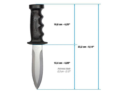 CRESSI Coltello Supertotem 23.3 – Coltello da Pesca Inox